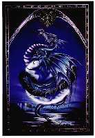 tableau d'un dragon bleu